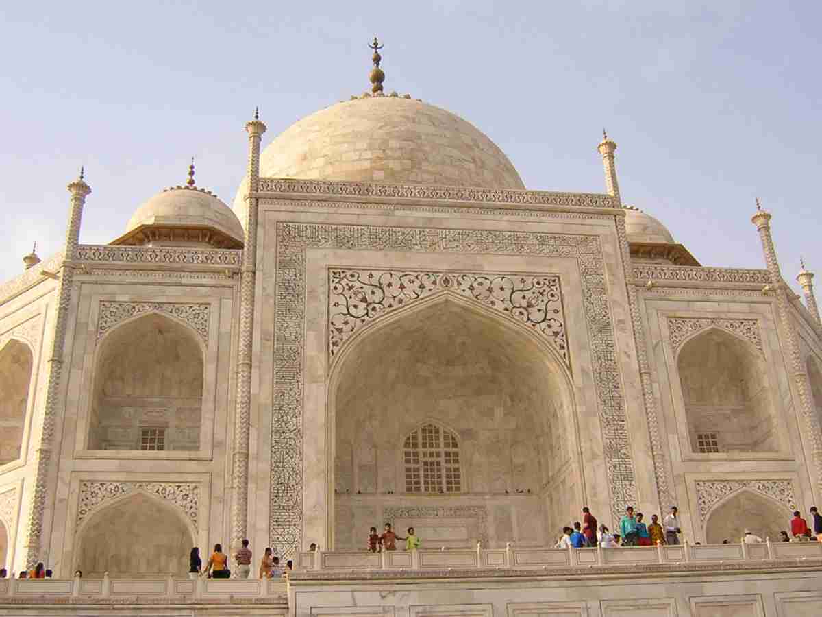 A white temple with a huge dome 